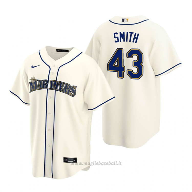 Maglia Baseball Uomo Seattle Mariners Joe Smith Replica Alternato Crema